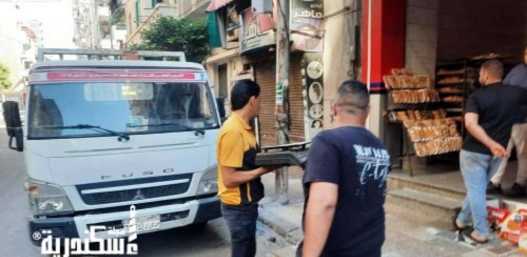 حي وسط.....استمرارًا لجهود إعادة الانضباط.. حملة موسعة بمحرم بك تُسفر عن رفع 75 حالة إشغال