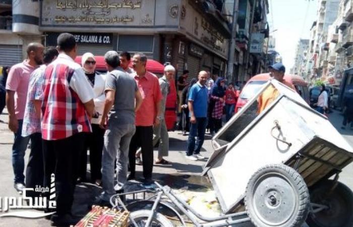 إصابة 14 شخص إثر إنفجار أنبوبة غاز صغيرة بالمنشية شارع السبع بنات