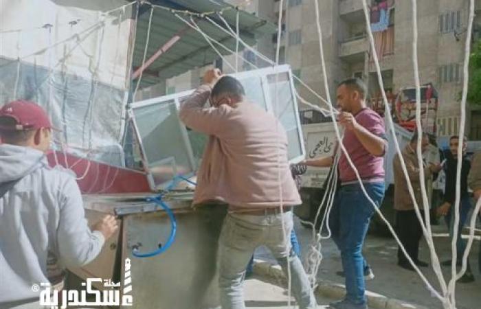 التحفظ على 10 مركبات مخالفة و110 حالات إشغال متنوع في حملة بـ«عجمي الإسكندرية»
