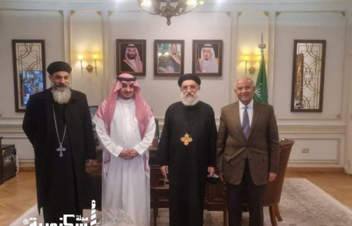 القنصل  العام لدولة السعودية يستقبل وكيل بطريركية الأقباط الأرثوذكس