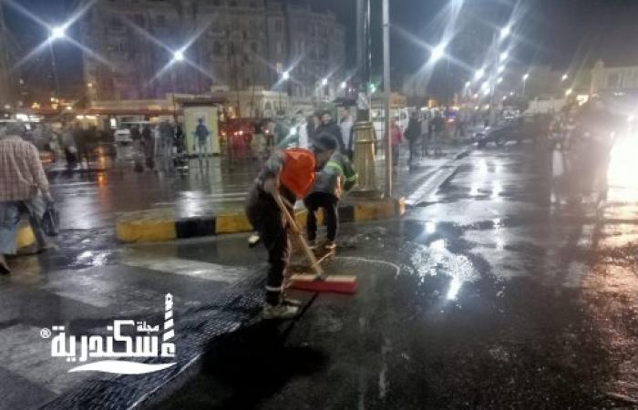 رئيس شركة النظافة بالإسكندرية يرفع حاله الطواريء و الاستعداد لمواجهة هطول الأمطار