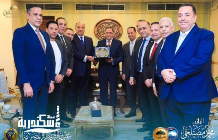 وفد نواب "مستقبل وطن" بالإسكندرية يهنئ مدير الأمن بعيد الشرطة الـ 74