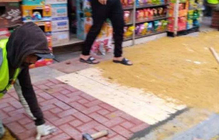 حي وسط...إعادة الشيء لاصله بشارعي محمد محمود مطاوع وبورسعيد بعد اعمال لشركة الكهرباء