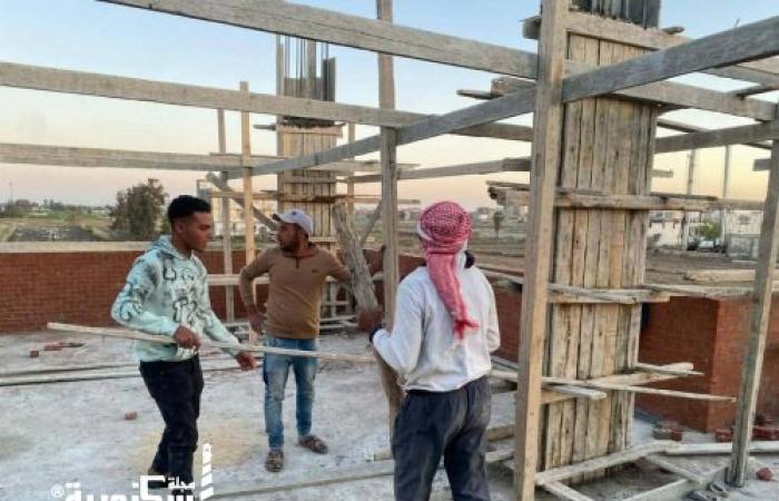 حي وسط...حملة مكبرة لإيقاف اعمال بناء مخالف لصب أعمدة علي مساحة 250 م2 بأبيس العاشرة حي الفيلات