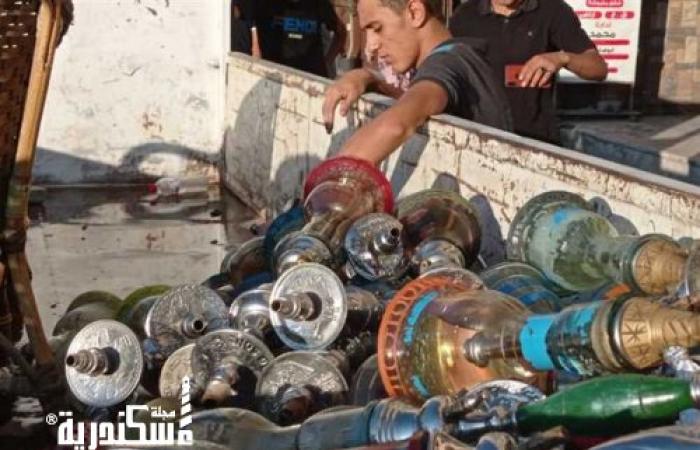 رفع إشغالات المقاهي والباعة الجائلين بطريق الجيش وعبد الحميد أبو هيف بالإسكندرية