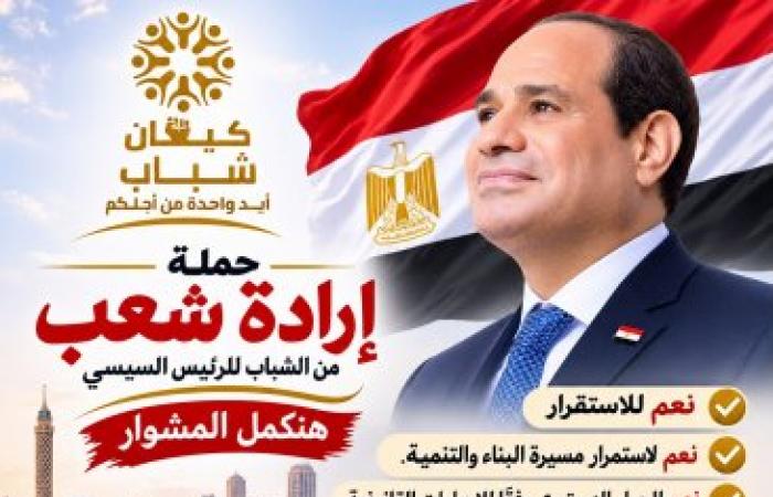 حملة شبابية وطنية لدعم الرئيس السيسى واستكمال مسيرة التنمية
