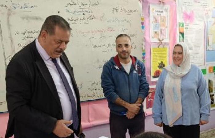 مدير إدارة شرق التعليمية يتابع امتحانات شهر أكتوبر ويكرم مديرةمدرسة حسين كامل بهاء الدين الرسمية لغات