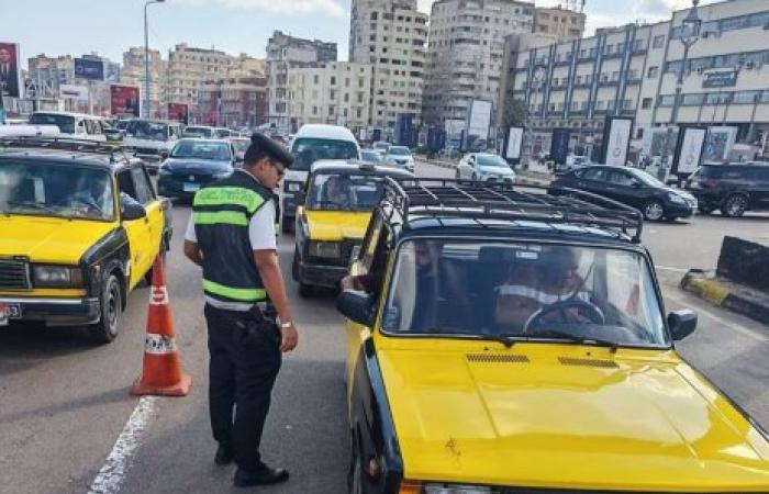 حملات مرورية مكثفة على «طريق الجيش» بالإسكندرية لفرض الانضباط وإزالة الإشغالات