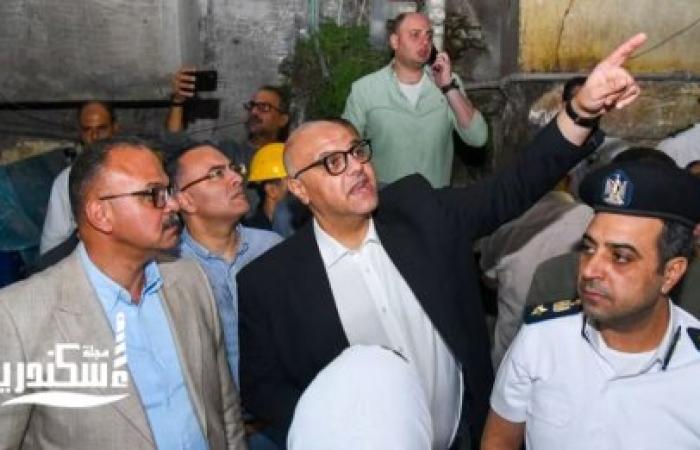 محافظ الإسكندرية يوجّه برعاية مصابي «انهيار عقار الترعة المردومة».. ونائبه تتفقد حالتهما في المستشفى الميري