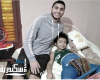لاعب الفريق الاول للسلة بنادى الاتحاد "احمد عادل" يحرص على زيارة الناشئ الصغير